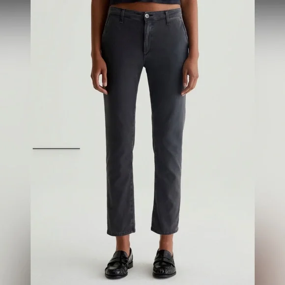 AG JEANS LOS ANGELES women’s work cropped pants grey navy 26 - Picture 1 of 10